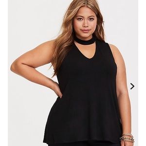 Torrid Super Soft Black Choker Tank